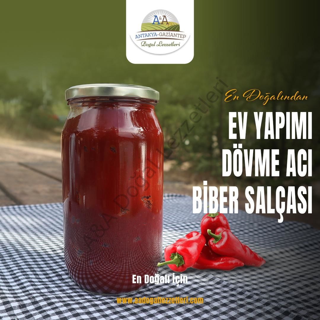 Ev Yapımı Dövme  Acı Biber Salçası - 1 kg