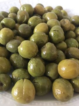 Halhalı yeşil Zeytin 1000 gr Cam Kavanoz